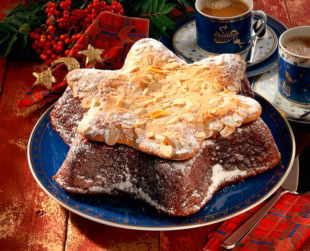 Sternkuchen mit Mandeldecke Rezept Sternkuchen mit Mandeldecke Rezept