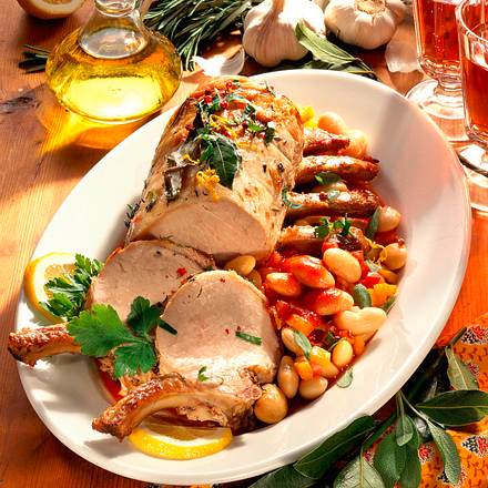 Stielkotelettbraten vom Schwein Rezept Stielkotelettbraten vom Schwein Rezept