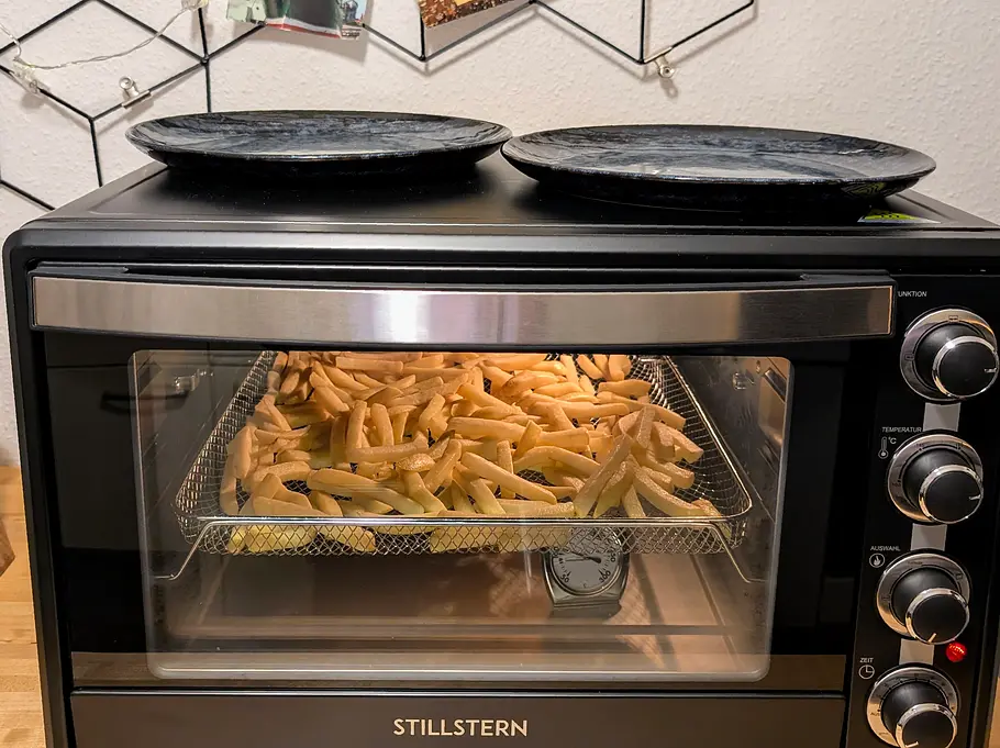 TK-Pommes zubereiten im Stillstern MB60-MX 2G Minibackofen TK-Pommes zubereiten im Stillstern MB60-MX 2G Minibackofen