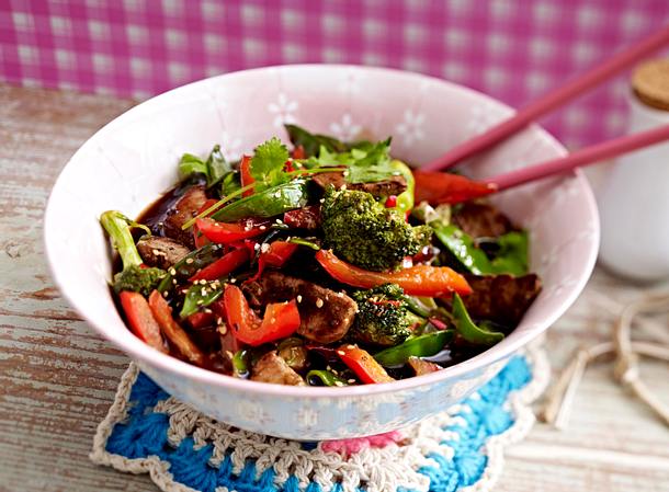 Stir-fried Filet mit Sesamgemüse Rezept