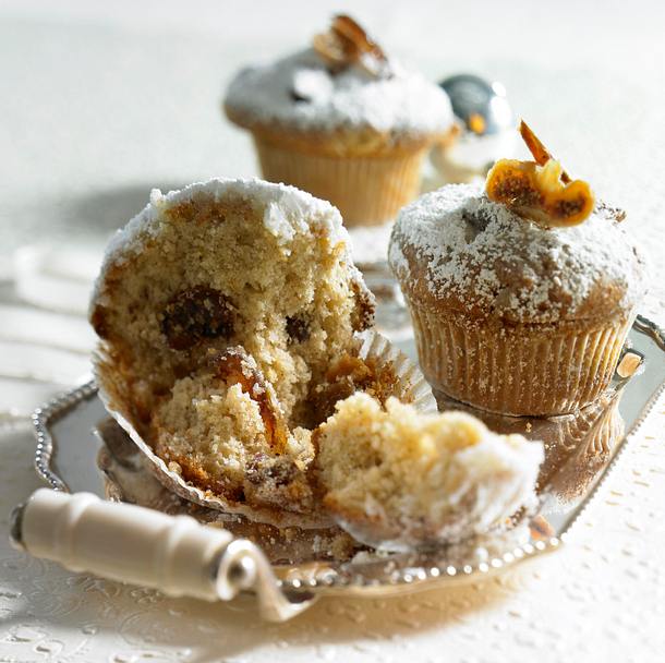 Stollen-Muffins mit Feigen & Datteln Rezept Stollen-Muffins mit Feigen & Datteln Rezept