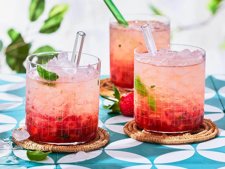 Strawberry Basil Mojito Rezept Strawberry Basil Mojito Rezept