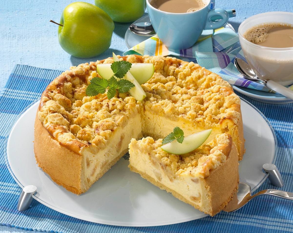 Streusel-Apfel-Käsekuchen Rezept