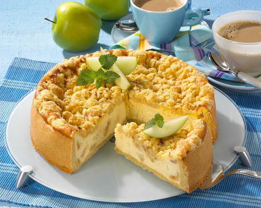 Streusel-Apfel-Käsekuchen Rezept Streusel-Apfel-Käsekuchen Rezept