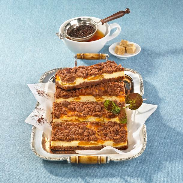 Streusel-Käsekuchen mit Mandarinen Rezept Streusel-Käsekuchen mit Mandarinen Rezept
