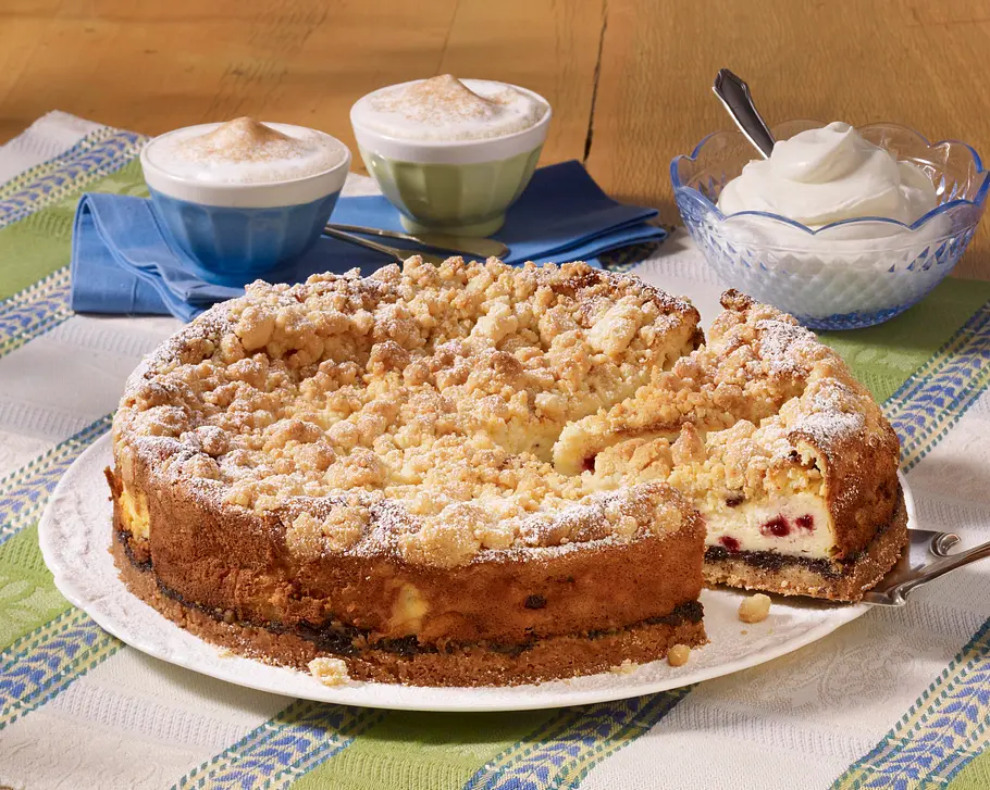 Streusel-Preiselbeer-Mohn-Käsekuchen Rezept Streusel-Preiselbeer-Mohn-Käsekuchen Rezept