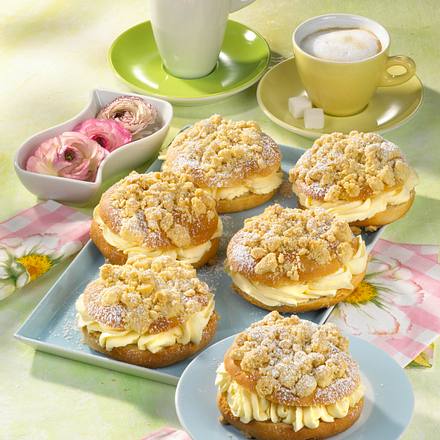 Streuseltaler mit Vanillecreme Rezept Streuseltaler mit Vanillecreme Rezept