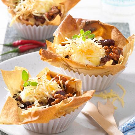 Strudel-Muffins "Chili con Carne" Rezept
