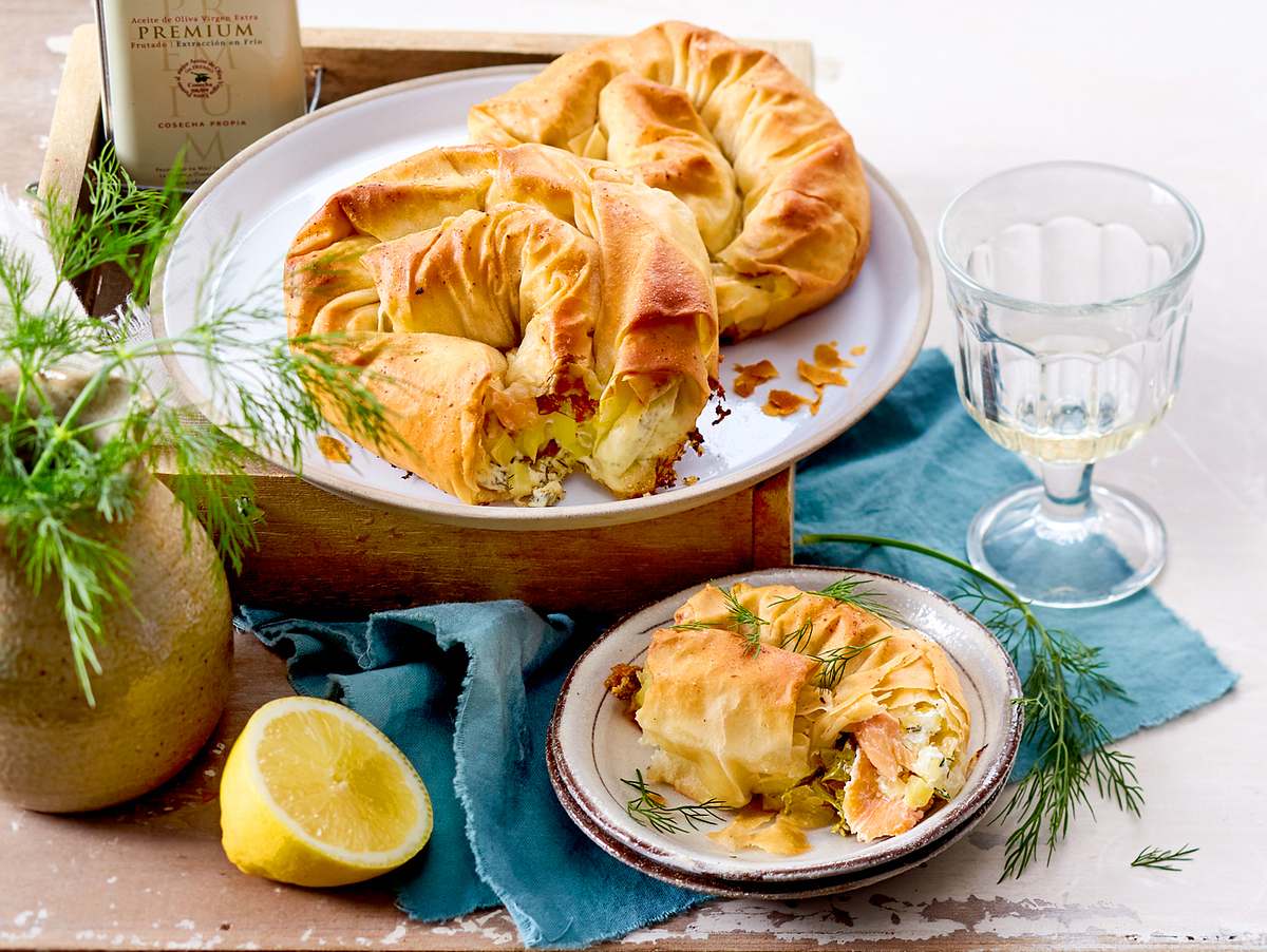 Strudelschnecken mit Lachs und Frischkäse Rezept