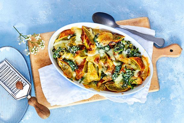 Süddeutsche 5-Zutaten-Küche: Maultaschen-Auflauf Rezept