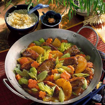 Süß-saures Entengeschnetzeltes Rezept