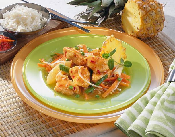 Süß-saures Hähnchen Rezept Süß-saures Hähnchen Rezept