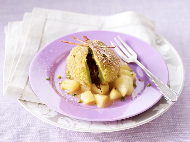 Süße Kartoffel-Pistazien-Klöße mit Nougat (Johann Lafer) Rezept Süße Kartoffel-Pistazien-Klöße mit Nougat (Johann Lafer) Rezept
