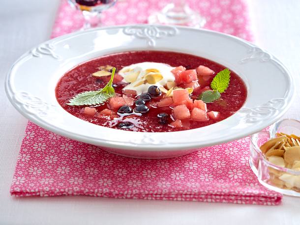 Süße Wassermelonen-Gazpacho Rezept Süße Wassermelonen-Gazpacho Rezept