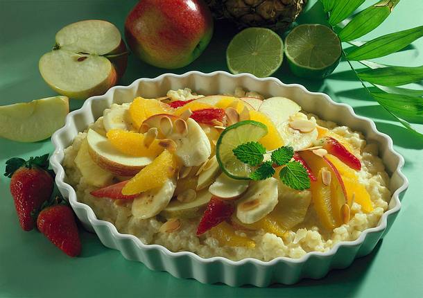 Süßer Reis mit Früchten Rezept