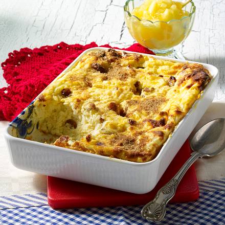 Süßer Reisauflauf mit Apfelkompott Rezept