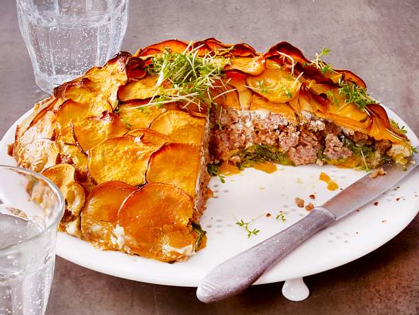 Süßkartoffel-Hack-Torte Rezept Süßkartoffel-Hack-Torte Rezept