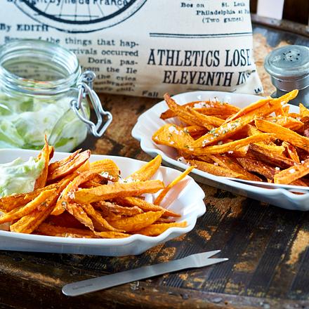 Susskartoffel Pommes Mit Avocado Dip Rezept Lecker