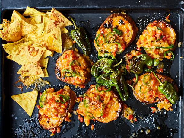 Süßkartoffel-Schnitten Santafe mit Pimientos Rezept Süßkartoffel-Schnitten Santafe mit Pimientos Rezept