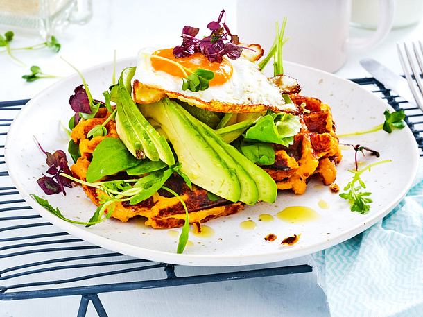 Süßkartoffel-Waffeln Rezept