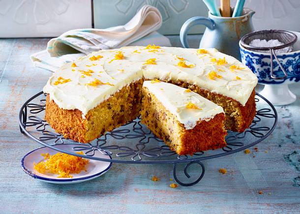 Süßkartoffelkuchen mit Frischkäse-Frosting Rezept Süßkartoffelkuchen mit Frischkäse-Frosting Rezept
