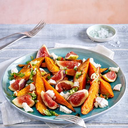 Süßkartoffeln aus dem Ofen mit Feigen Rezept Süßkartoffeln aus dem Ofen mit Feigen Rezept