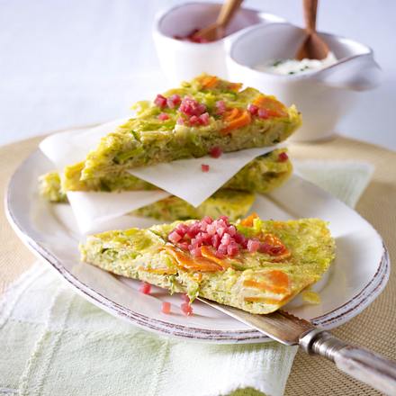 Suppengemüse-Frittata Rezept