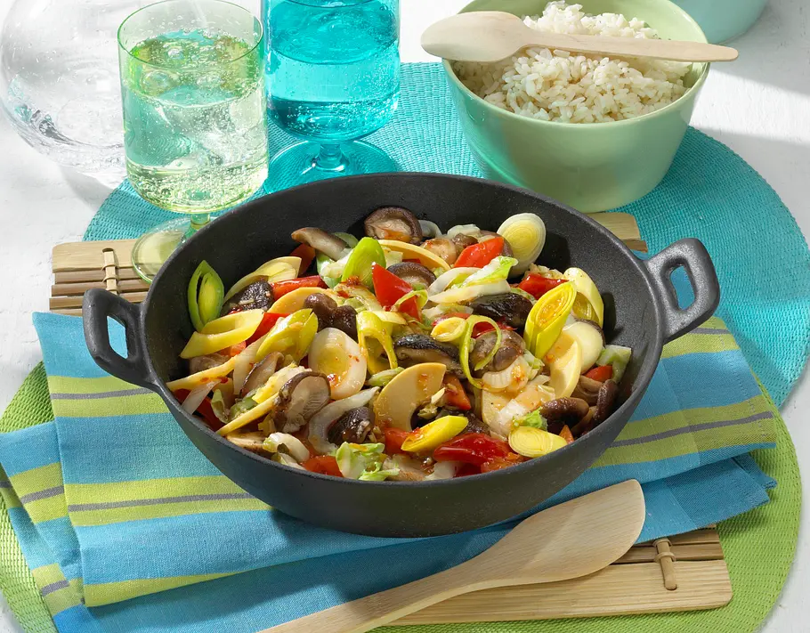 Süß-saures Wok-Gemüse Rezept