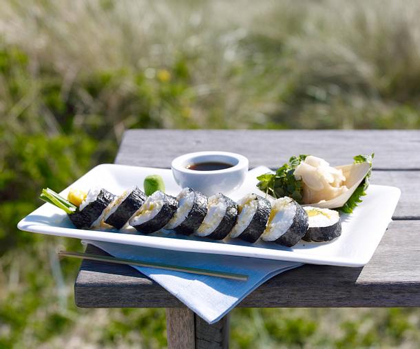 Sushi mit Mango und Mozzarella (Sansibar - Sylt) Rezept Sushi mit Mango und Mozzarella (Sansibar - Sylt) Rezept