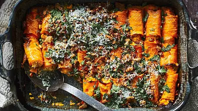 Süßkartoffel-Cannelloni mit Kräuter-Knusperhaube Rezept - Foto: Image Professionals