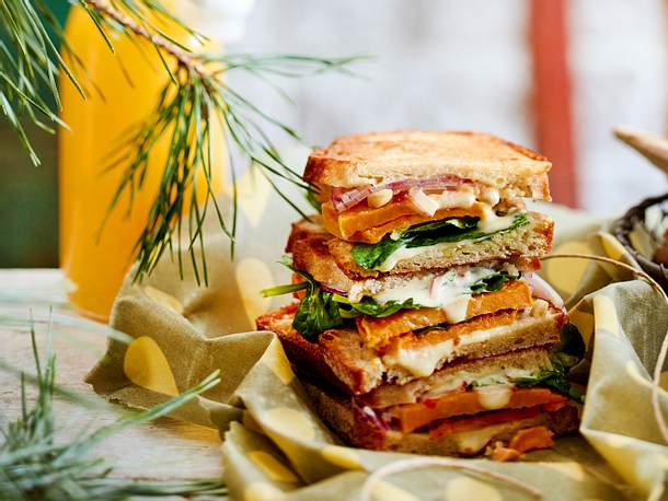 Süßkartoffel-Stulle mit Mango-Mayo Rezept