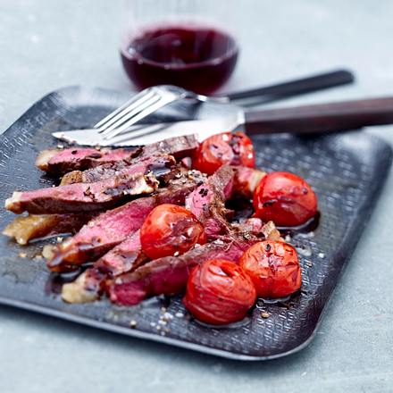 T-Bone Steak mit Tomaten Rezept T-Bone Steak mit Tomaten Rezept