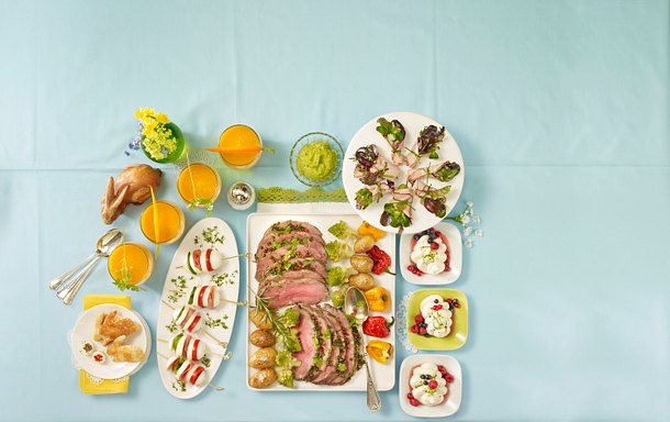 Tableau mit Eiern am Spieß (Osterbrunch) Rezept Tableau mit Eiern am Spieß (Osterbrunch) Rezept