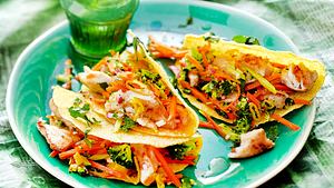 Tacos mit Seelachs und Möhren-Brokkoli-Salat Rezept - Foto: House of Food / Bauer Food Experts KG