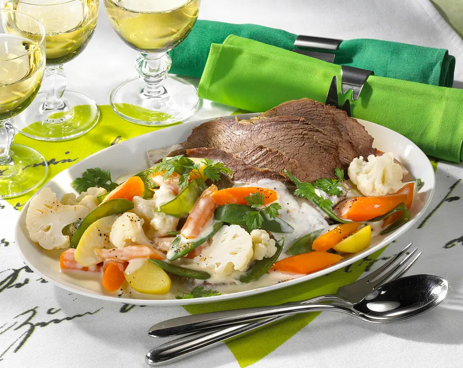 Tafelspitz mit Gemüse Rezept Tafelspitz mit Gemüse Rezept