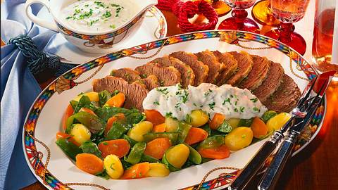 Tafelspitz mit Meerrettich-Schnittlauchsoße Rezept - Foto: Horn