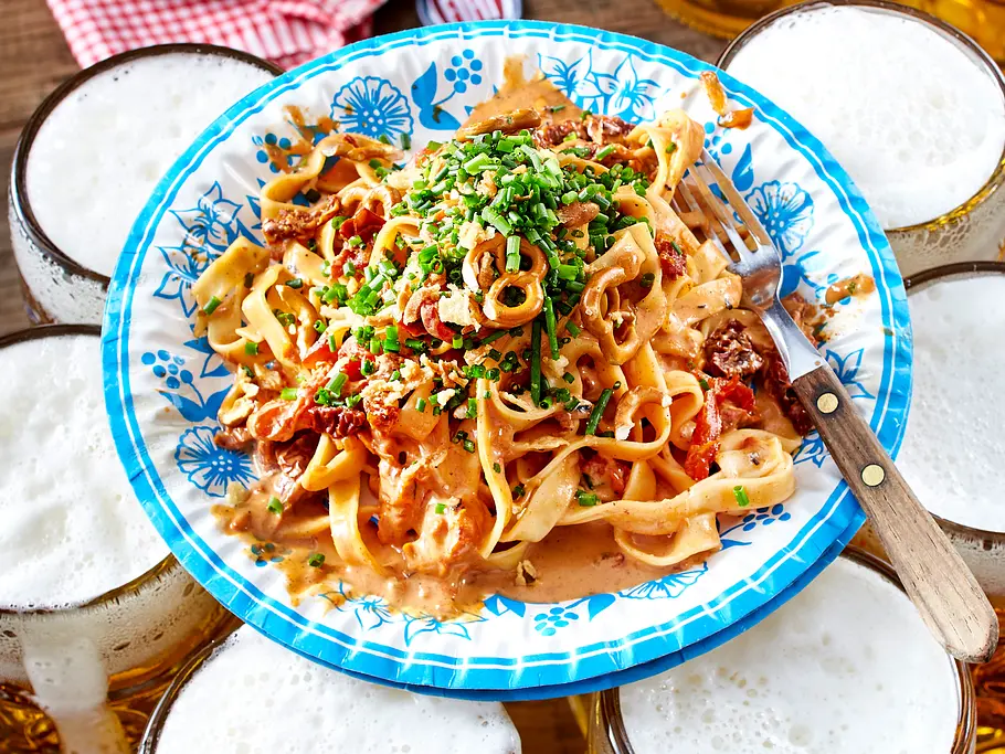 Tagliatelle all'obazda Rezept