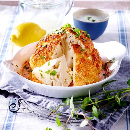 Tandoori-Blumenkohl mit Minze und Koriander Rezept