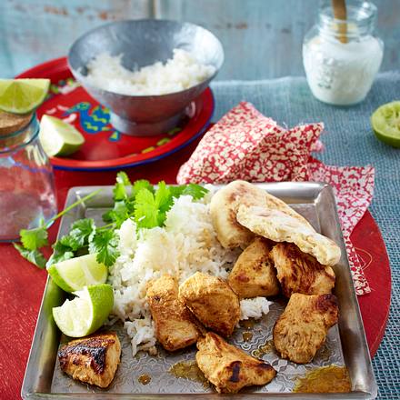 Tandoori Chicken mit Naanbrot Rezept