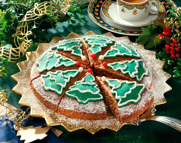 Tannenbaumtorte aus Lebkuchenteig Rezept