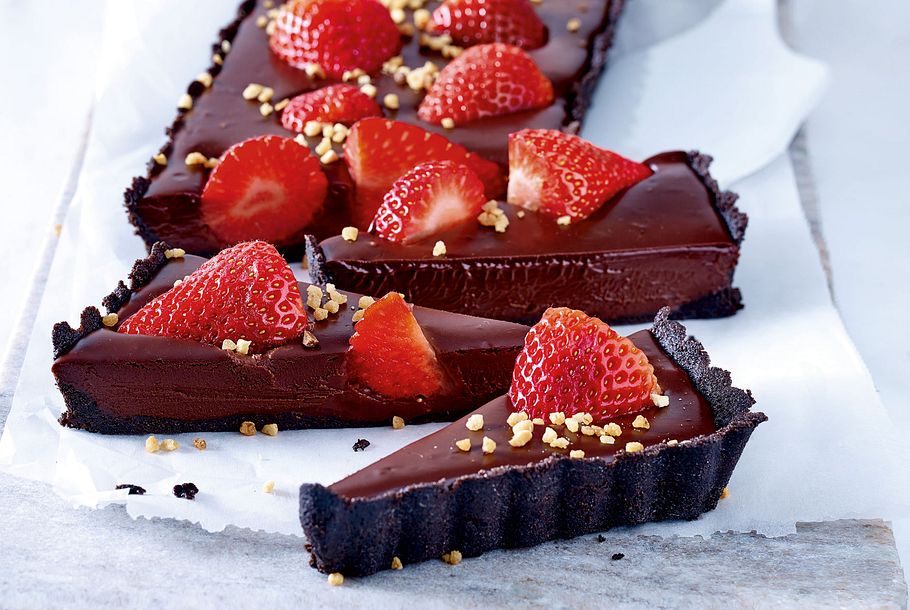 Tarte au Chocolat à la fraise Rezept