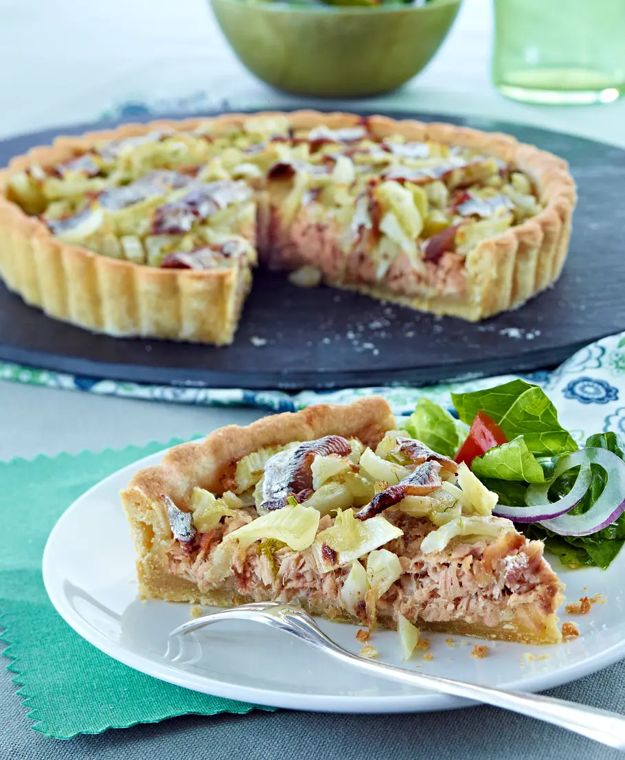Tarte mit Fenchel und Thunfisch Rezept Tarte mit Fenchel und Thunfisch Rezept