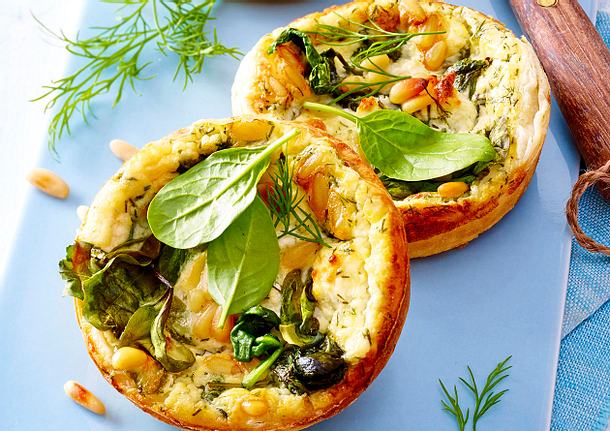 Taschen- Tartelettes „Spinat & Feta“ Rezept