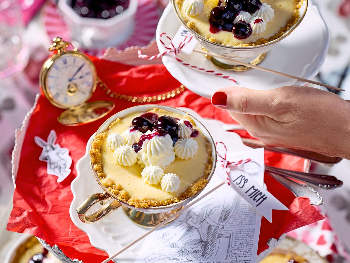 Tassen-Cheesecake mit Blaubeeren Rezept