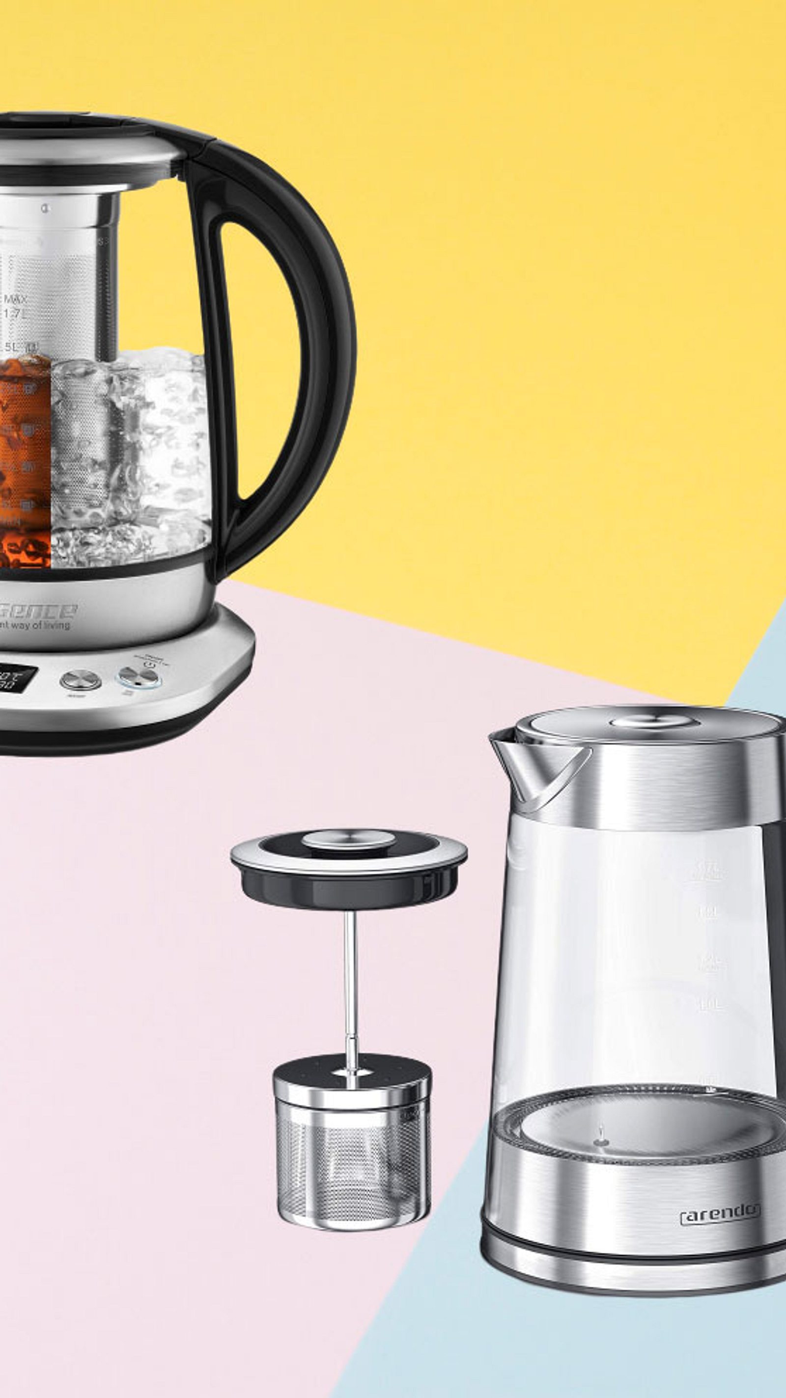 Glaskanne Teekanne Hitzebeständig - Elegante Teekanne Mit Sieb Für Tee & Heißgetränke