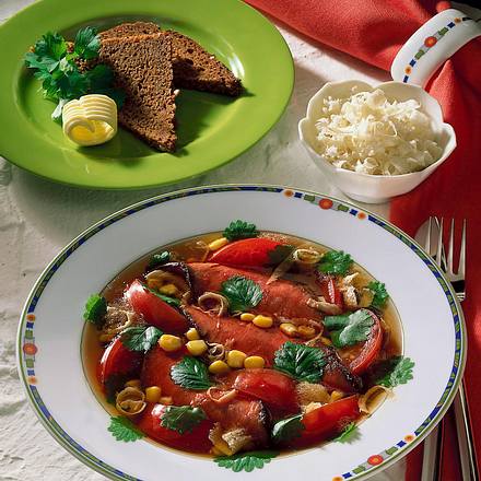 Tellersülze mit Roastbeef Rezept Tellersülze mit Roastbeef Rezept