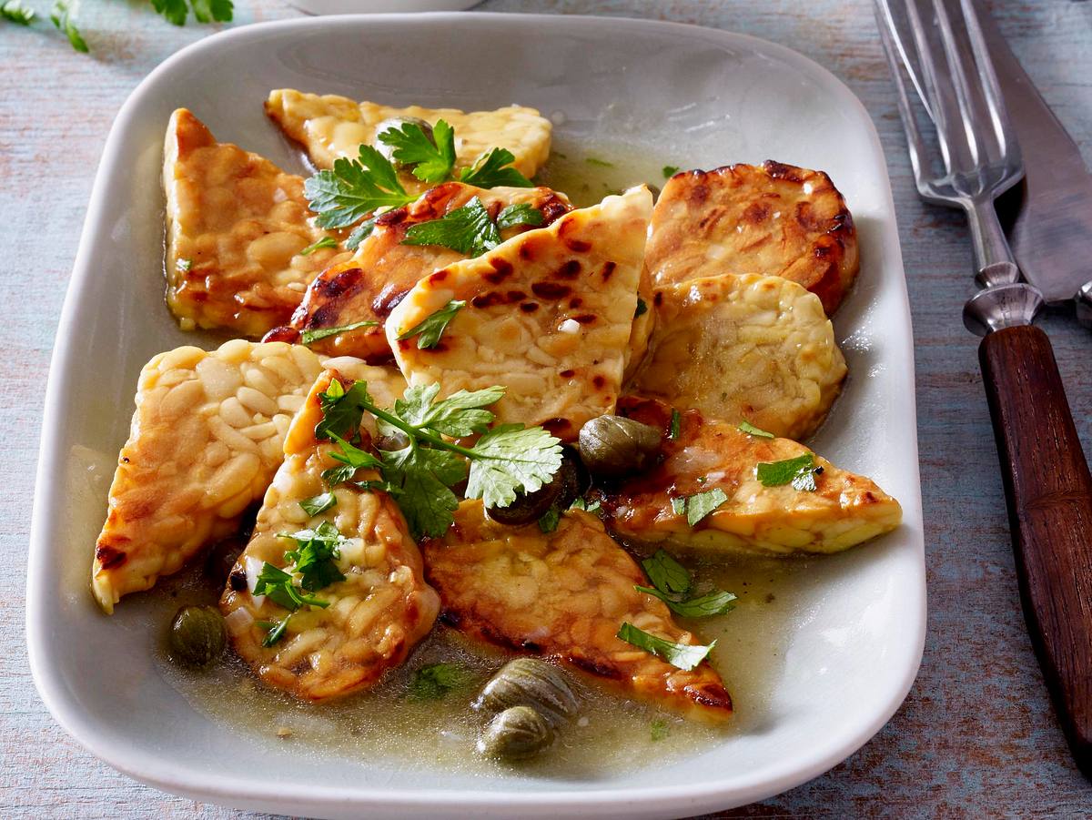 Tempeh in Kapernsoße Rezept