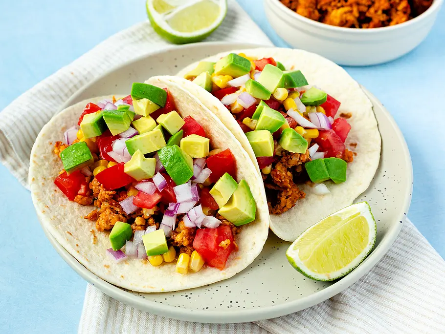 Tempeh-Tacos mit Avocado Tempeh-Tacos mit Avocado
