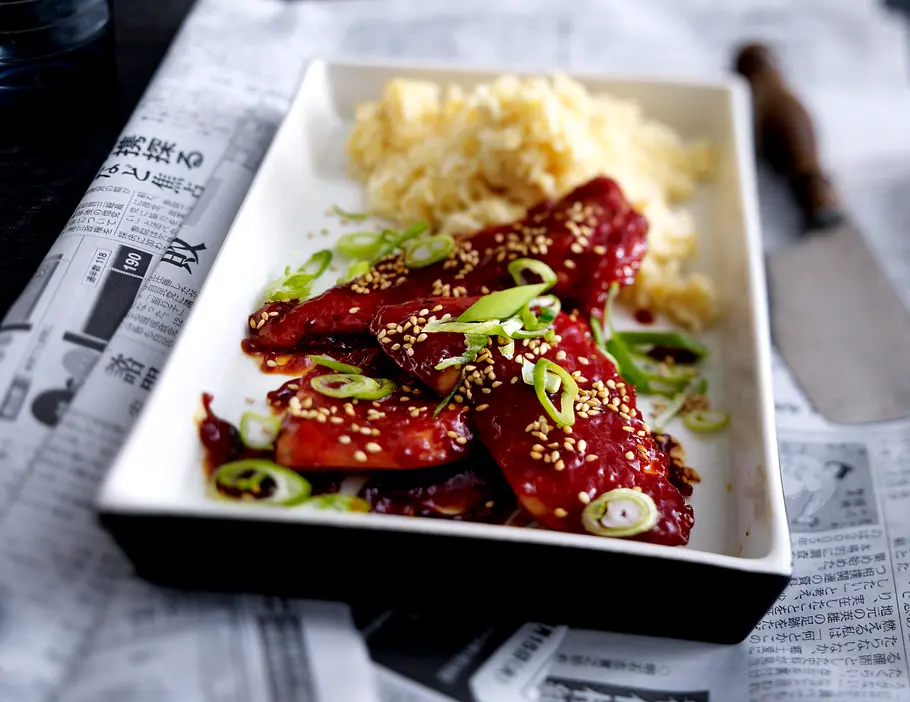 Teriyaki-Hähnchenschnitzel aus dem Ofen Rezept Teriyaki-Hähnchenschnitzel aus dem Ofen Rezept