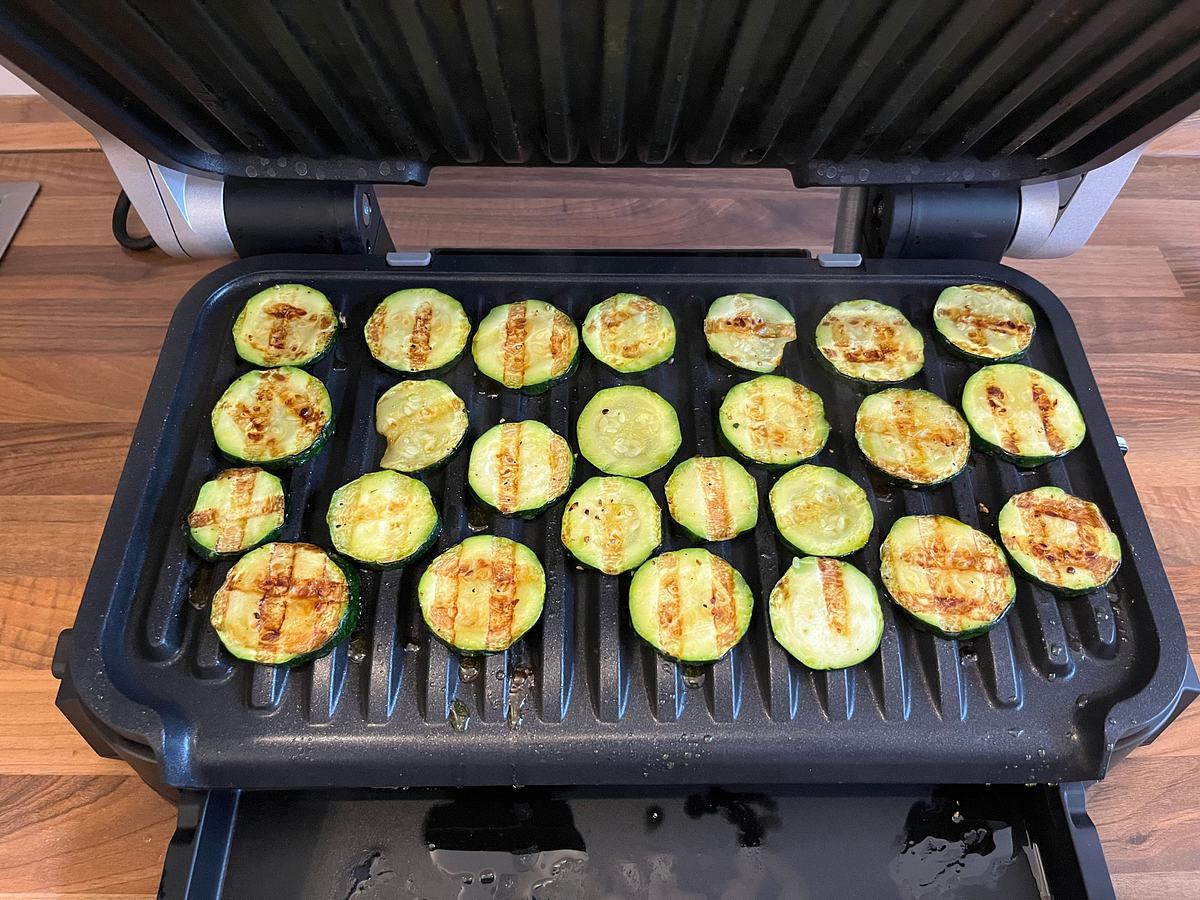 Test Tefal OptiGrill 4-in-1 XL: Zucchini